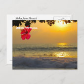 サンセットアロハからハワイ ポストカード (正面/裏面)