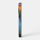サンセットアングラーの穏やかな海 iPhoneケース (左側面)
