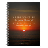 サンセットアンドシーお祝いオブライフ ノートブック (正面)