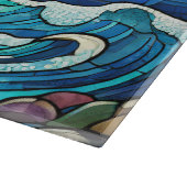 サンセットアートのステンドグラス海 カッティングボード (角)