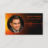 サンセットアートセキュリティプロフェッショナルカスタム写真 名刺 (正面)