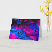 サンセットア不気味キリル流体アート カード (黄色い花)