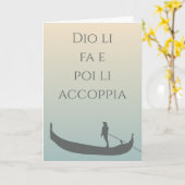 サンセットイタリアンの賛美ゴダ結婚ン カード (黄色い花)