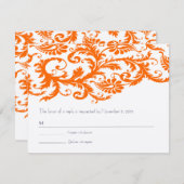 サンセットイタリアンテラコッタオレンジダマスクRSVP 出欠カード (正面/裏面)