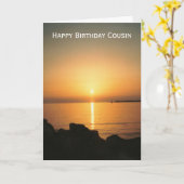 サンセットイパーソナライズされたシズ誕生日 カード (黄色い花)