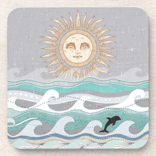 サンセットイルカウェーブ コースター (正面)