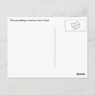 サンセットインアッシーニアイボリーコースト ポストカード
