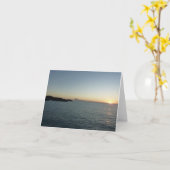 サンセットインアンティグアIIアイランドシースケープ カード (黄色い花)