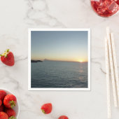 サンセットインアンティグアIIアイランドシースケープ スタンダードカクテルナプキン (インサイチュ)