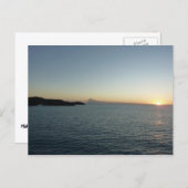 サンセットインアンティグアIIアイランドシースケープ ポストカード (正面/裏面)