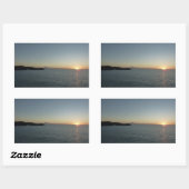 サンセットインアンティグアIIアイランドシースケープ 長方形シール (シート)