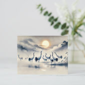 サンセットインクで沼にク中国のレ絵を描ーン ポストカード (スタンド正面)