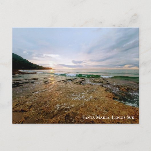 サンセットインスソビーチサンタマリアイロコススール ポストカード (正面)
