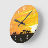 サンセットインセレゲティ ラウンド壁時計 (傾斜)