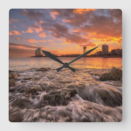 サンセットインバルセロナ スクエア壁時計 (正面)