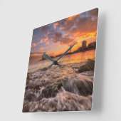 サンセットインバルセロナ スクエア壁時計 (傾斜)