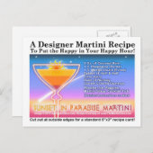 サンセットインパラダイスマルティーニレシピはがき ポストカード (正面/裏面)