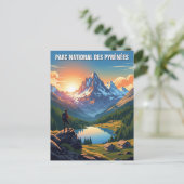 サンセットインフランスピレネー国立公園トラベル ポストカード (スタンド正面)