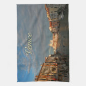 サンセットインヴェネツィアイタリア キッチンタオル (縦)
