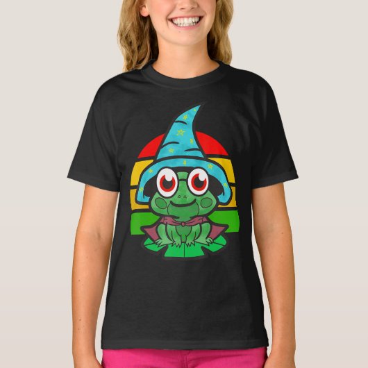 サンセットウィザードカエルTシャツ Tシャツ (正面)