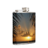 サンセットウィズパームフロンズトロピカルシースケープ フラスク (右)