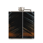 サンセットウィズパームフロンズトロピカルシースケープ フラスク (裏面)