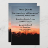 サンセットウェディング発表招待状 招待状 (正面/裏面)