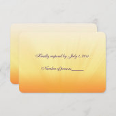 サンセットウェディングRSVP 出欠カード (正面/裏面)