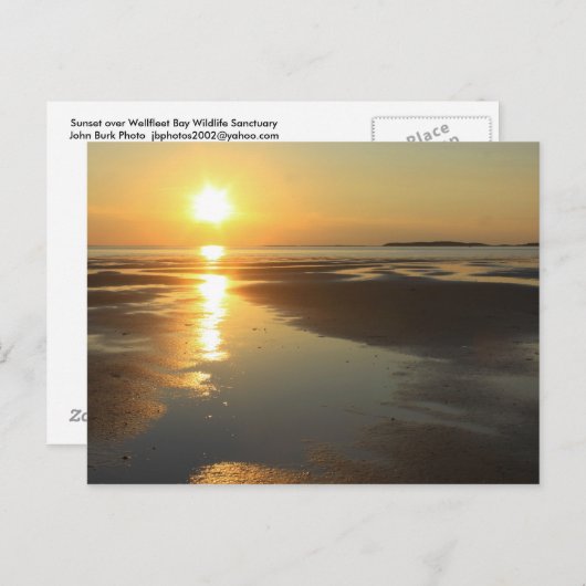 サンセットウェルフリートベイワイルドライフサンクチュアリーケープコッド ポストカード (正面/裏面)