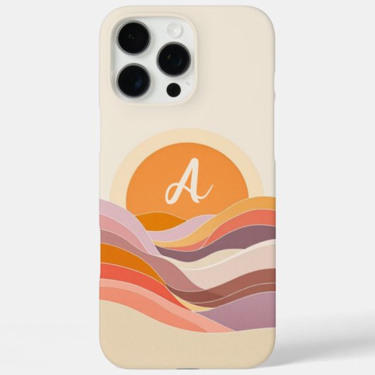 サンセットウェーブイニシャル Case-Mate iPhoneケース (裏面)