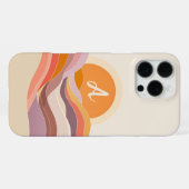 サンセットウェーブイニシャル iPhoneケース (裏面横)
