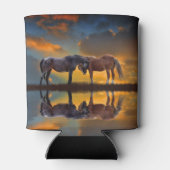 サンセットウォーターの南西部の馬 缶クーラー (裏面)