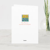 サンセットウォーターカラーサンフラワーズハッピーバースデーフレンド カード (裏面)