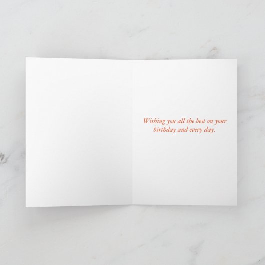 サンセットウォーターカラーサンフラワーズハッピーバースデーフレンド カード (内部)