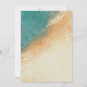 サンセットウォーターカラーショアリントロピカルビーチ結婚式 招待状 (裏面)