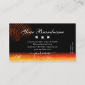 サンセットウォーターカラーズパーム葉ズイニシャル 名刺 (裏面)