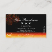 サンセットウォーターカラーズパーム葉ズダイヤモンドモノグラム 名刺 (裏面)