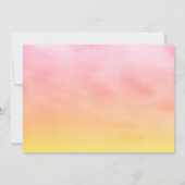 サンセットウォーターカラーパームリーフ結婚式招待状 招待状 (裏面)