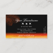 サンセットウォーターカラーパーム葉ダイヤモンドスタイリッシュ 名刺 (裏面)