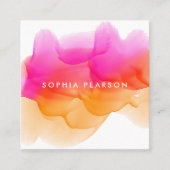 サンセットウォーターカラーブロ |ソーシャルメディア スクエア名刺 (正面)