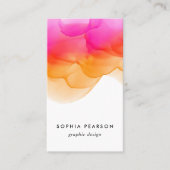 サンセットウォーターカラーブロ |垂直ソーシャルメディア 名刺 (正面)