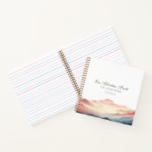 サンセットウォーターカラー結婚マウンテンズゲストブック ノートブック (内部)