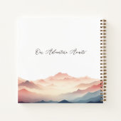 サンセットウォーターカラー結婚マウンテンズゲストブック ノートブック (裏面)