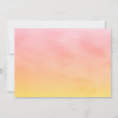 サンセットウォーターカラー葉パームズのカップルのシャワー 招待状 (裏面)