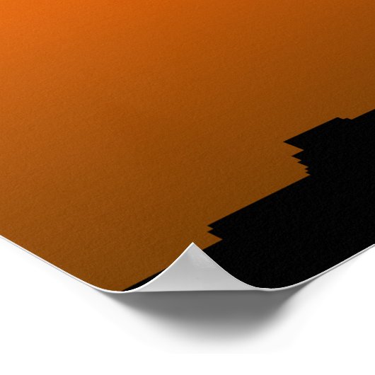 サンセットウォールのカウボーイ壁画ポスター ポスター (角)