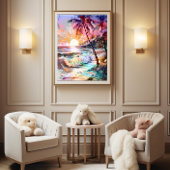 🎨サンセットウォールアート🌅 キャンバスプリント