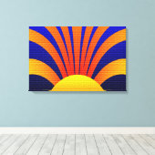 サンセットウォール キャンバスプリント (インサイチュ (ウッドフロア))