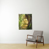 サンセットウッズフォレストツリーズ自然スモールタペストリー タペストリー (インサイチュ)