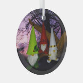 サンセットウッドランド格言ガラスサークルオーナメント ガラスオーナメント (正面右)