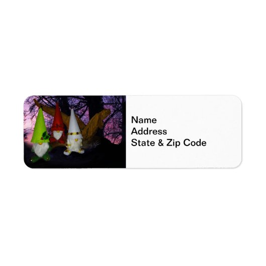 サンセットウッドランド格言差出人住所ラベル ラベル (正面)